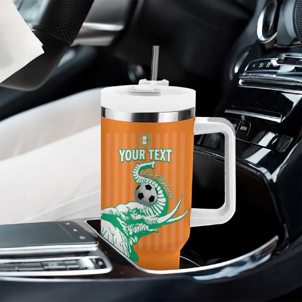 Custom Cote dIvoire Football Tumbler With Handle Les Elephants LT15