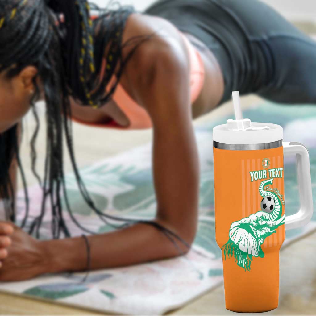 Custom Cote dIvoire Football Tumbler With Handle Les Elephants LT15