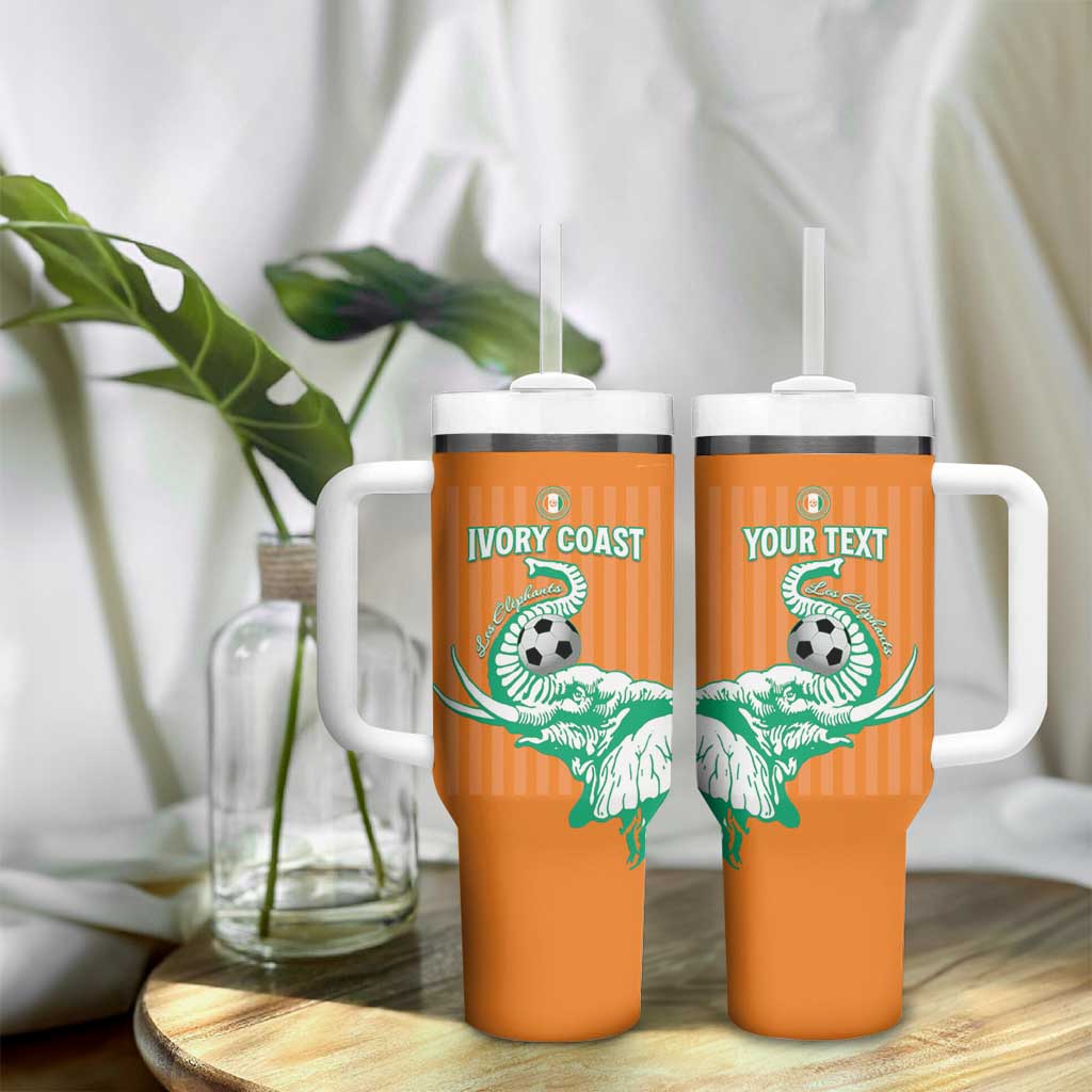 Custom Cote dIvoire Football Tumbler With Handle Les Elephants LT15