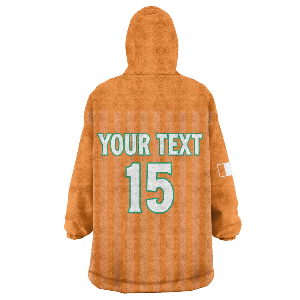 Custom Cote dIvoire Football Wearable Blanket Hoodie Les Elephants LT15