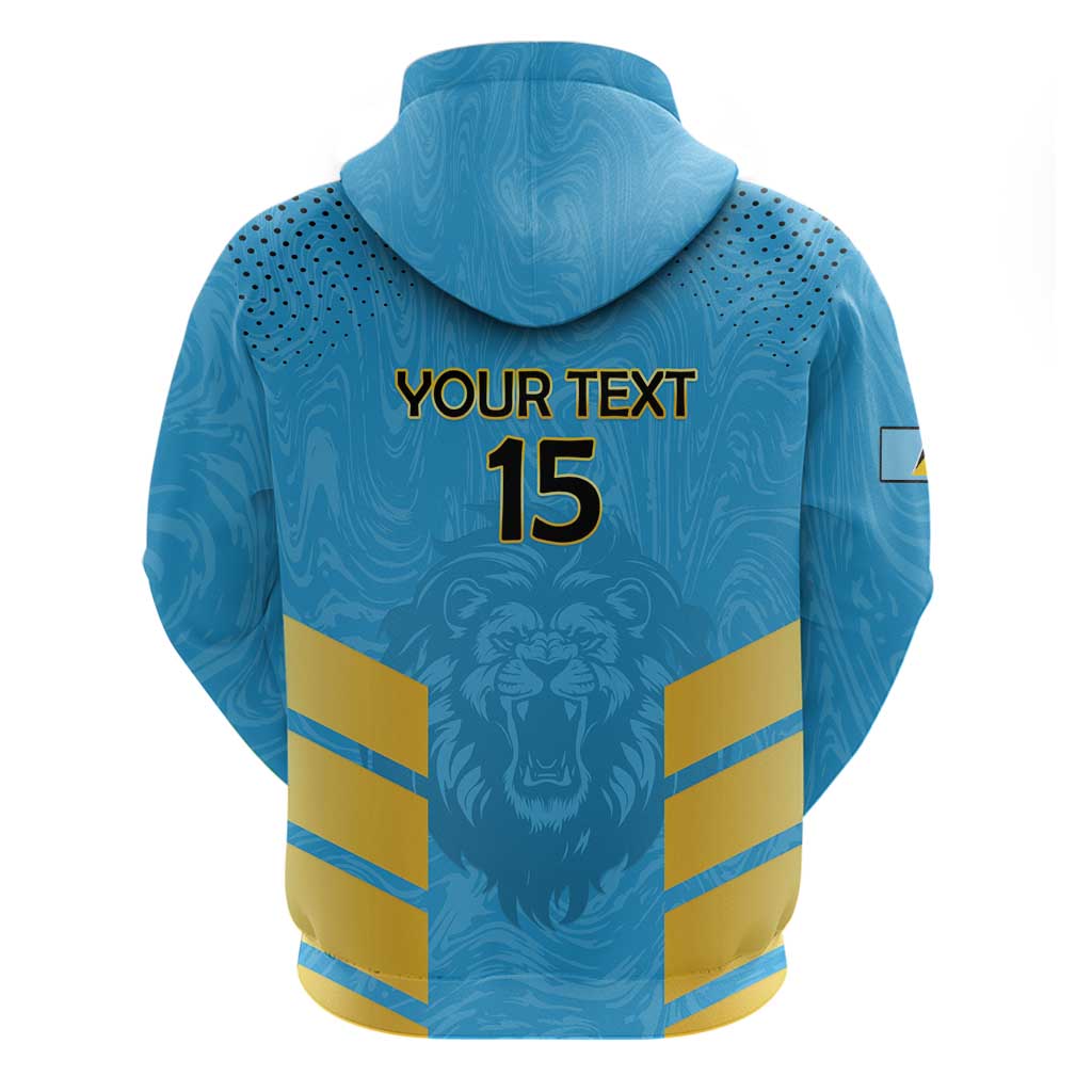 Custom Saint Lucia Cricket Hoodie Go Beinspired LT15