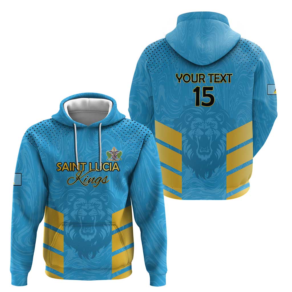 Custom Saint Lucia Cricket Hoodie Go Beinspired LT15