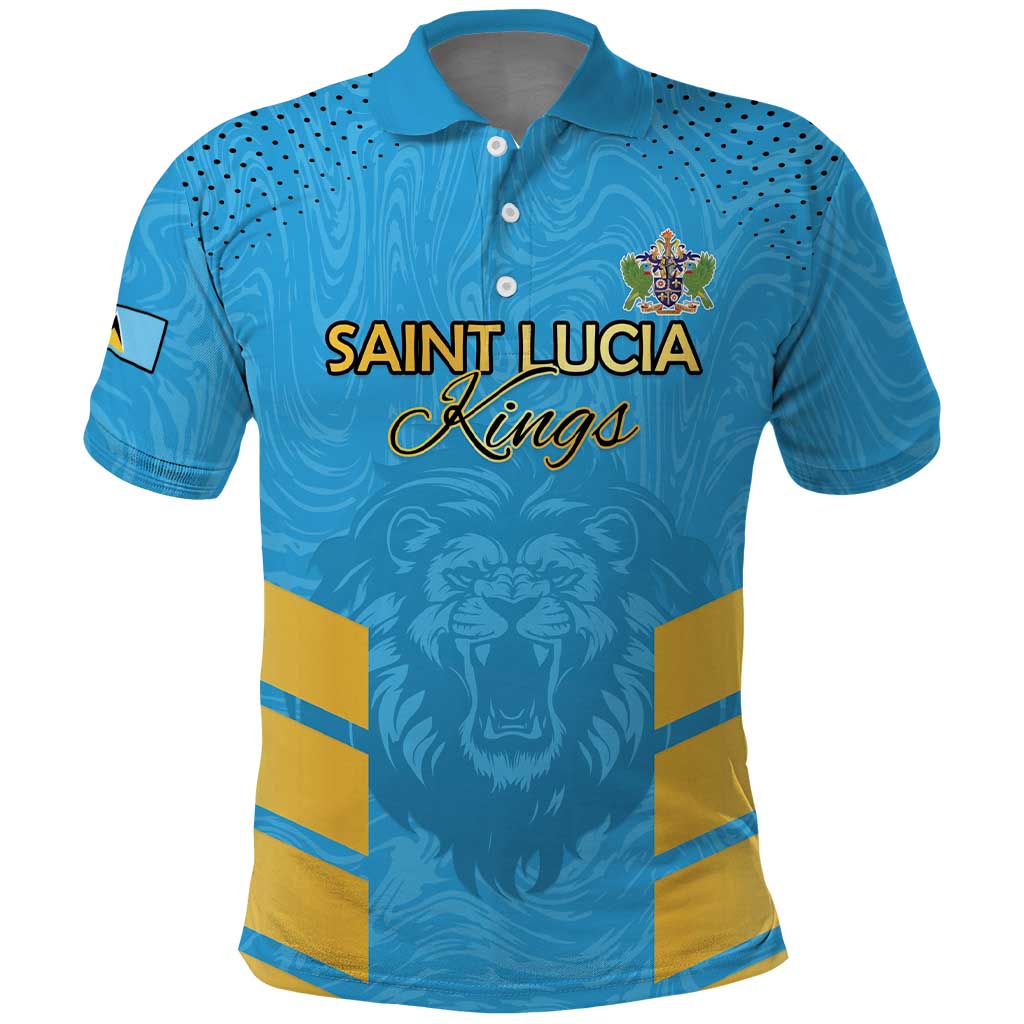 Custom Saint Lucia Cricket Polo Shirt Go Beinspired LT15