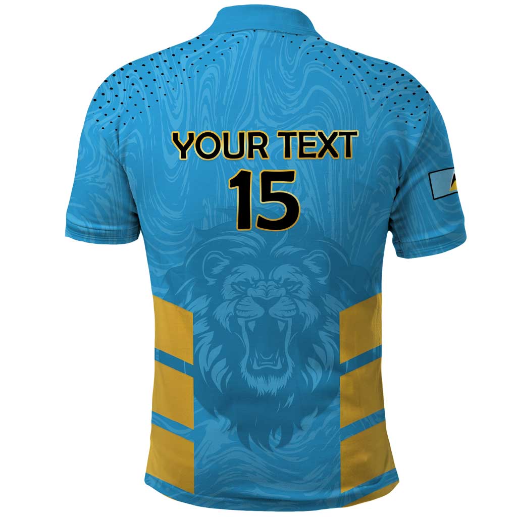 Custom Saint Lucia Cricket Polo Shirt Go Beinspired LT15