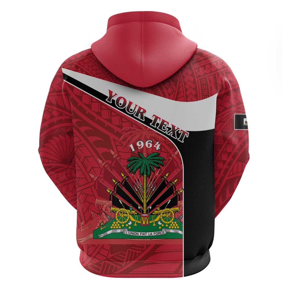Personalized Haiti Hoodie Flag 1964 Coat Of Arms - Polynesian Style LT15