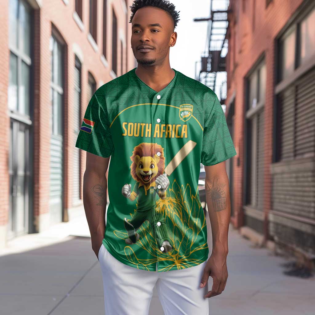 Custom South Africa Baseball Jersey Lion Mascot Proteas Cricket LT15