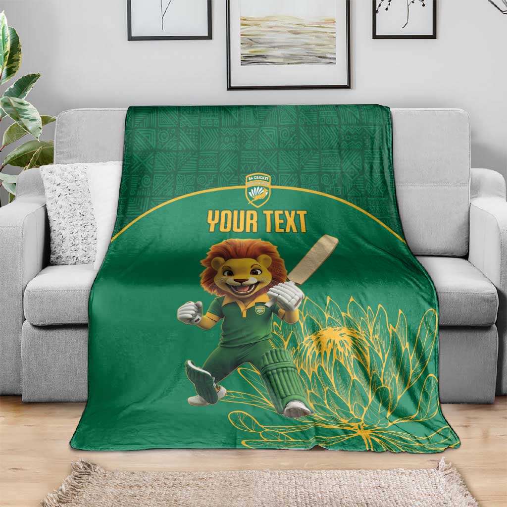 Custom South Africa Blanket Lion Mascot Proteas Cricket LT15