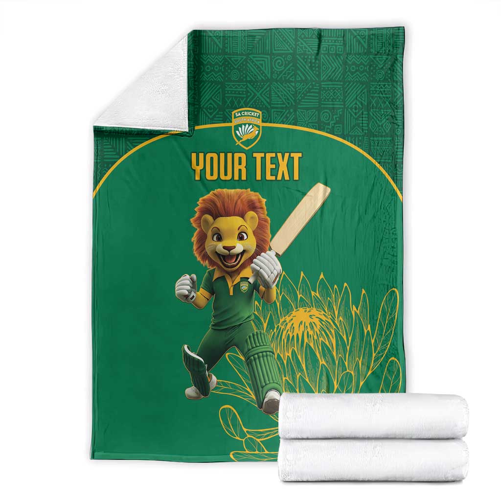 Custom South Africa Blanket Lion Mascot Proteas Cricket LT15