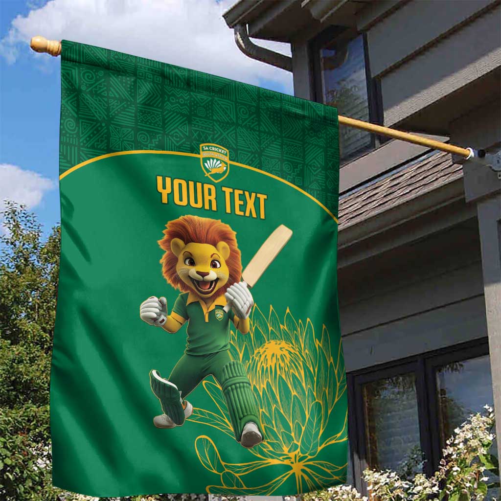 Custom South Africa Garden Flag Lion Mascot Proteas Cricket LT15