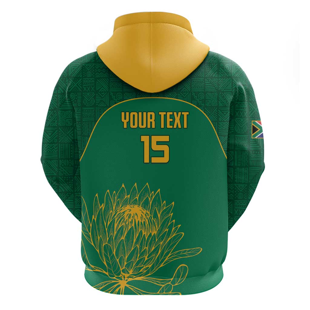 Custom South Africa Cricket Hoodie Lion Mascot With Protea LT15