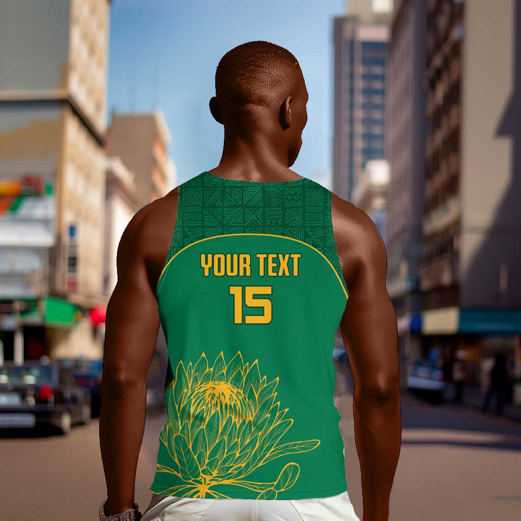 Custom South Africa Men Tank Top Lion Mascot Proteas Cricket LT15