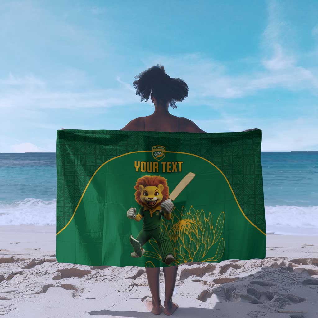 Custom South Africa Sarong Lion Mascot Proteas Cricket LT15