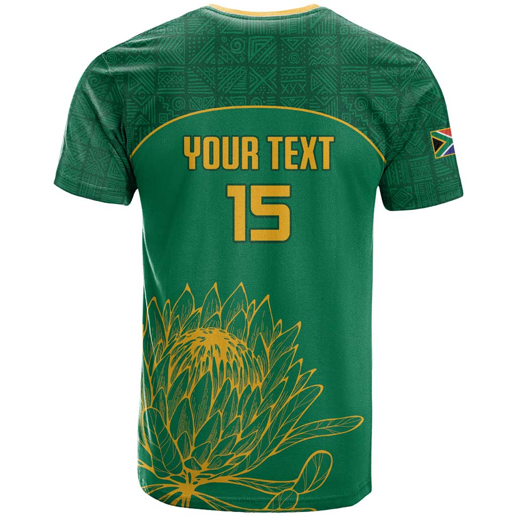 Custom South Africa T shirt Lion Mascot Proteas Cricket LT15