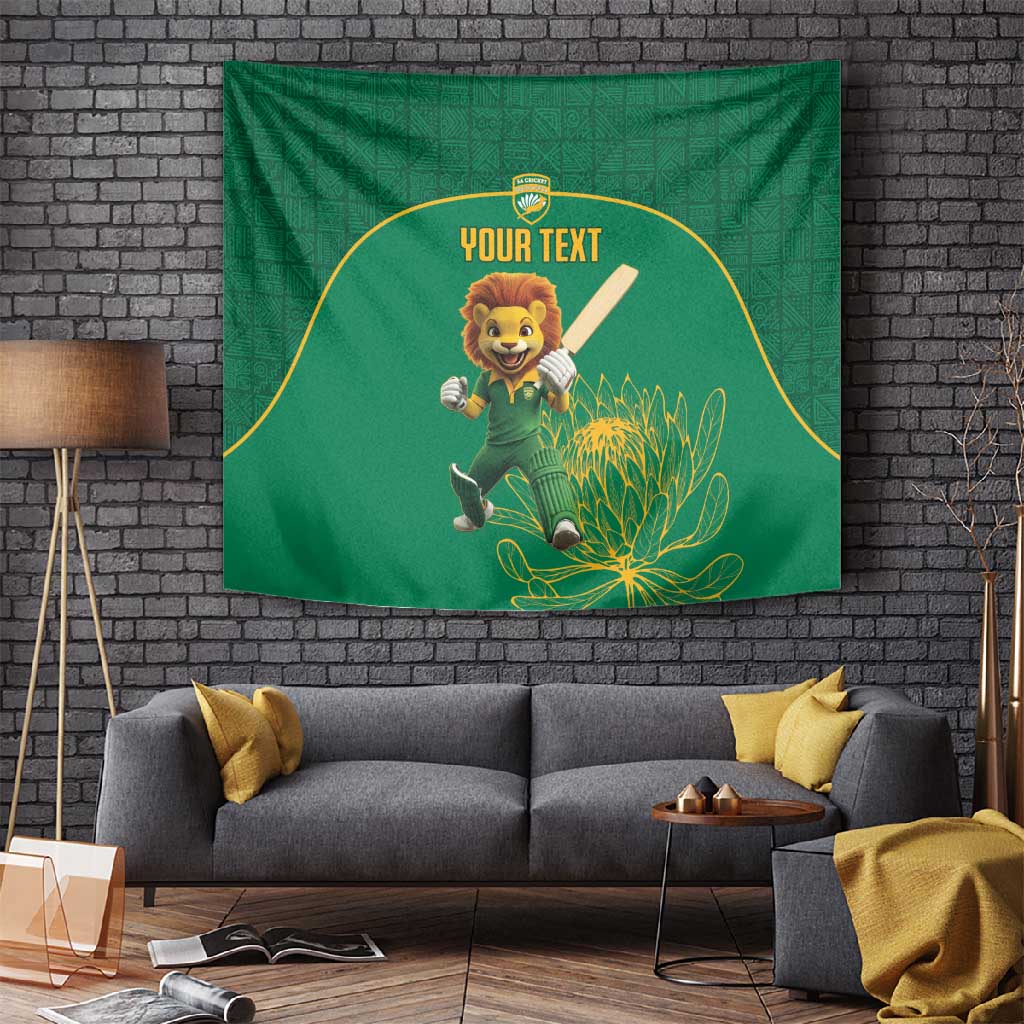 Custom South Africa Tapestry Lion Mascot Proteas Cricket LT15