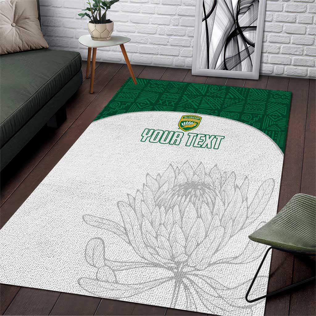Custom Afro South Africa Cricket Area Rug Go Proteas - African Pattern LT15