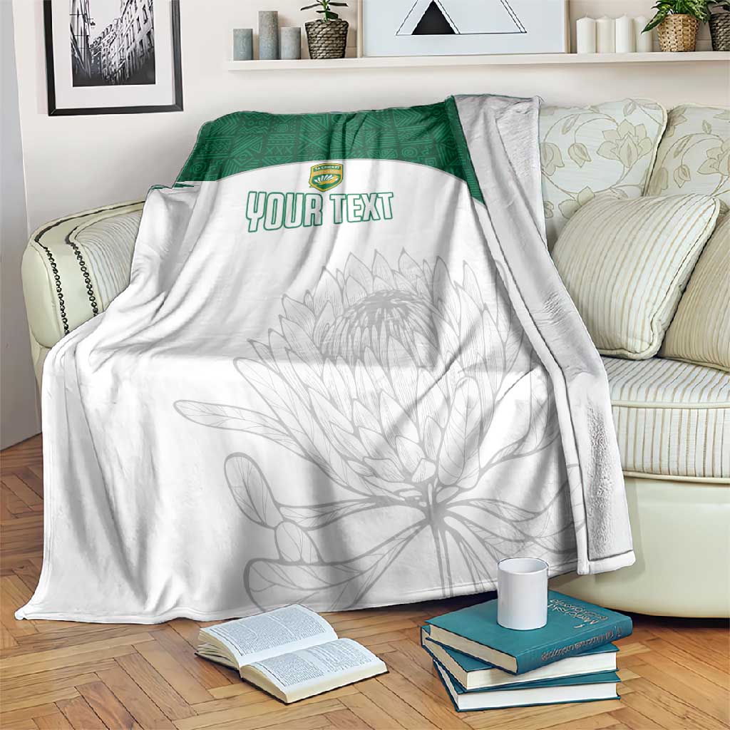 Custom Afro South Africa Cricket Blanket Go Proteas - African Pattern LT15