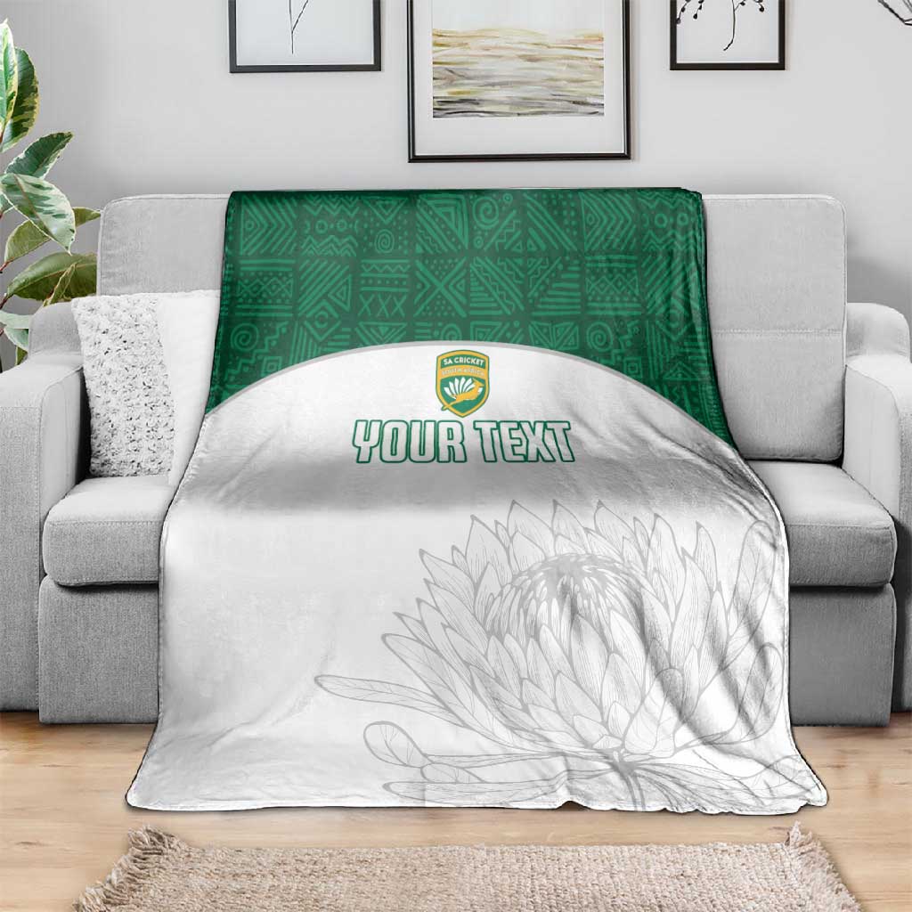 Custom Afro South Africa Cricket Blanket Go Proteas - African Pattern LT15
