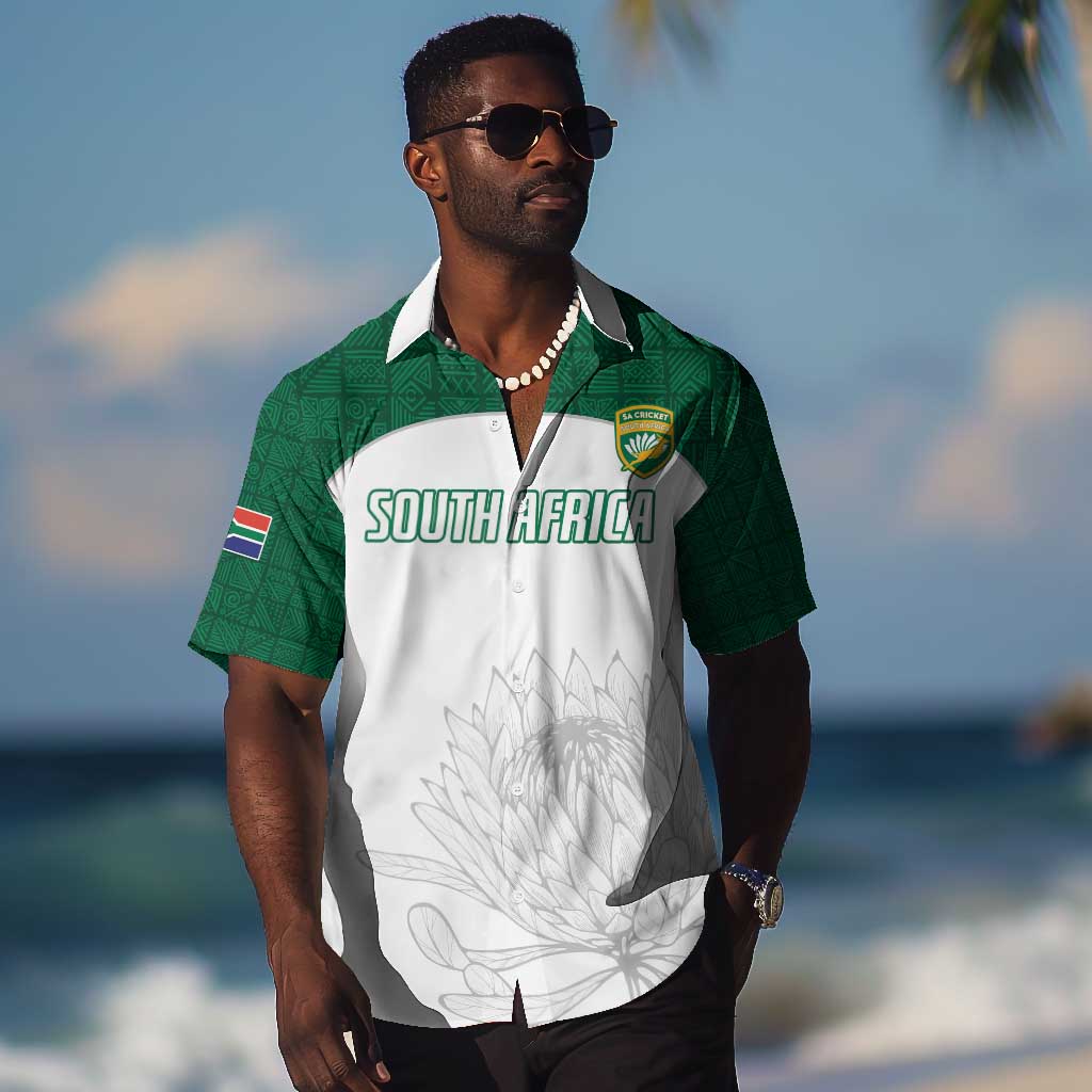 Custom Afro South Africa Cricket Hawaiian Shirt Go Proteas - African Pattern LT15