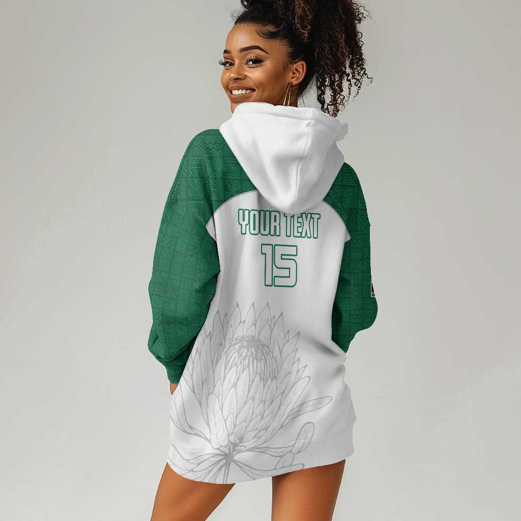 Custom Afro South Africa Cricket Hoodie Dress Go Proteas - African Pattern LT15