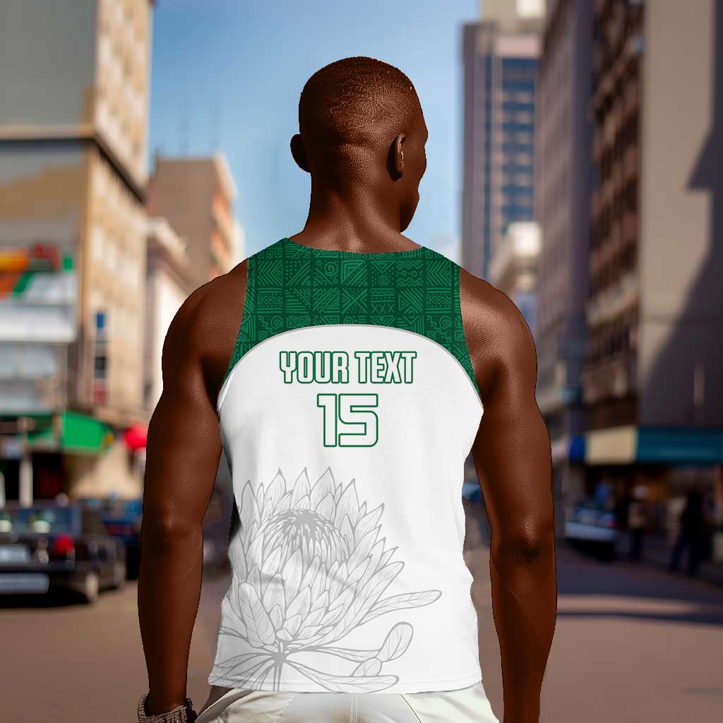 Custom Afro South Africa Cricket Men Tank Top Go Proteas - African Pattern LT15