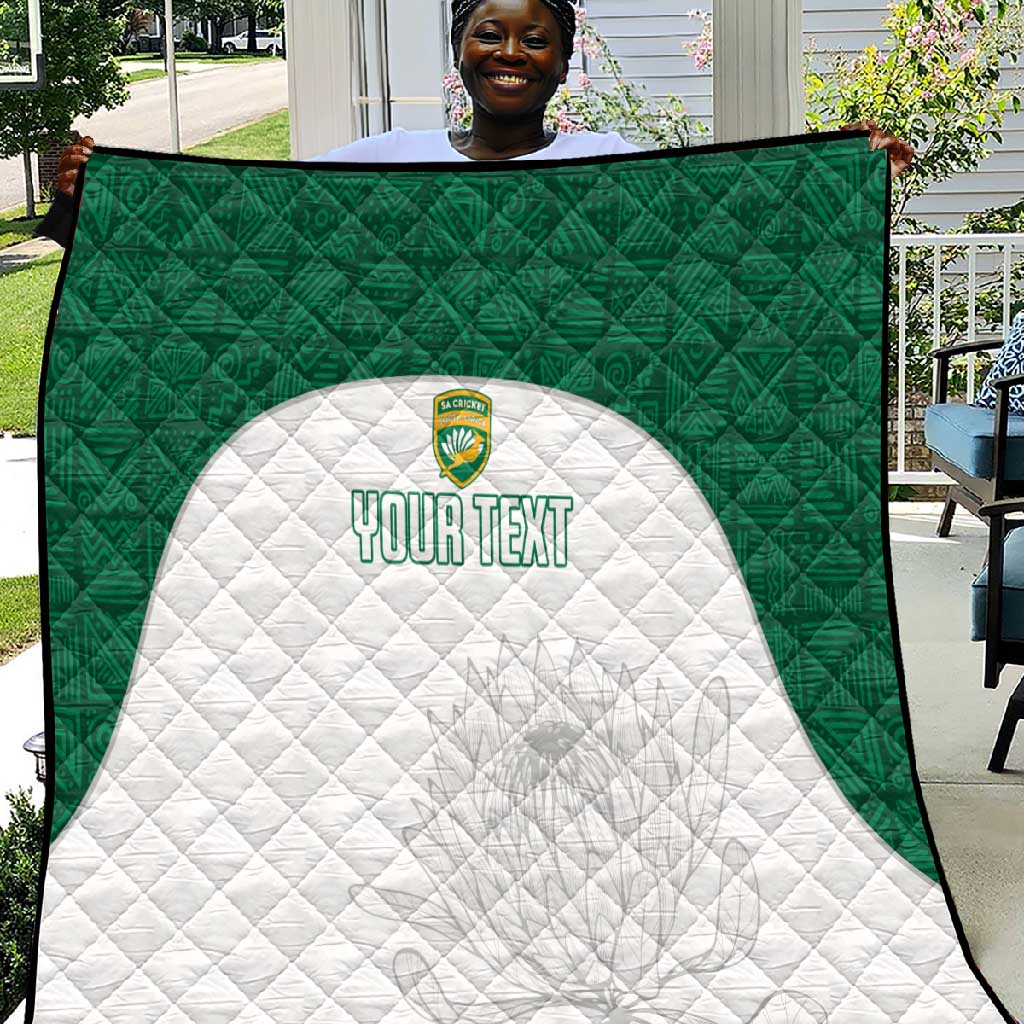 Custom Afro South Africa Cricket Quilt Go Proteas - African Pattern LT15