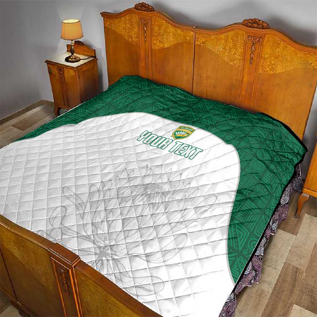 Custom Afro South Africa Cricket Quilt Go Proteas - African Pattern LT15