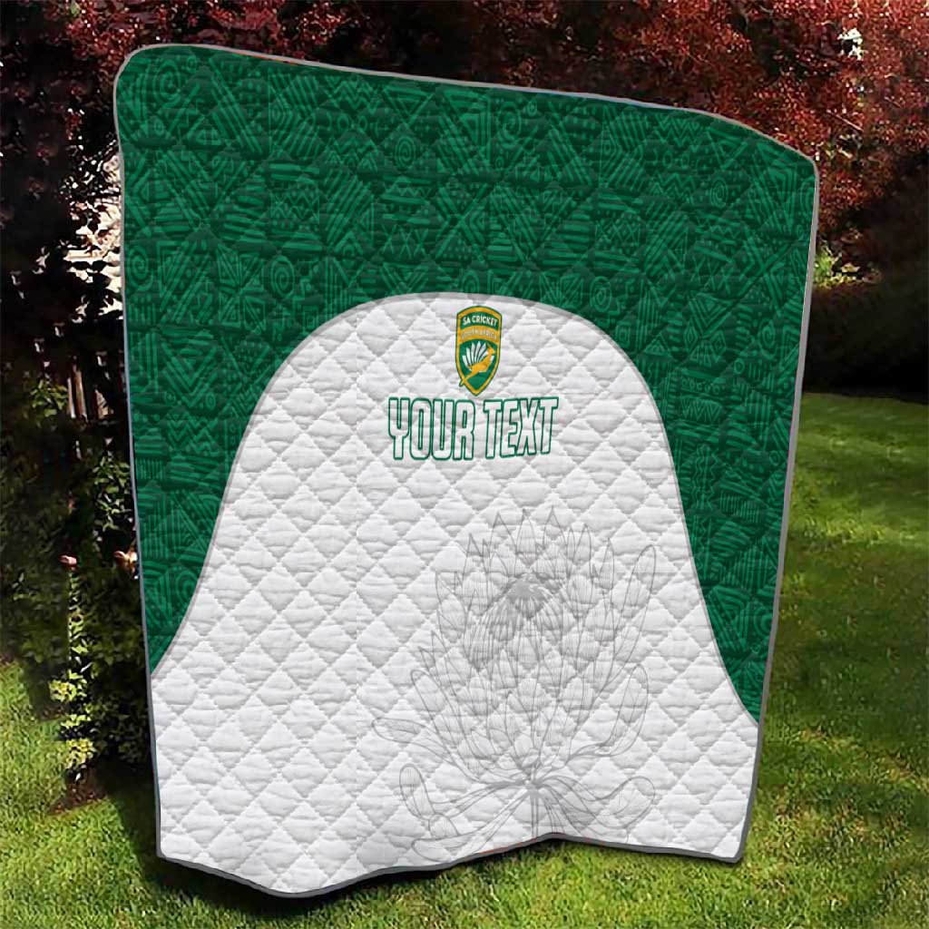 Custom Afro South Africa Cricket Quilt Go Proteas - African Pattern LT15