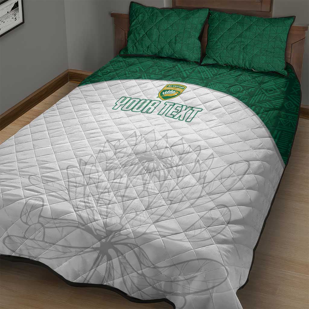 Custom Afro South Africa Cricket Quilt Bed Set Go Proteas - African Pattern LT15
