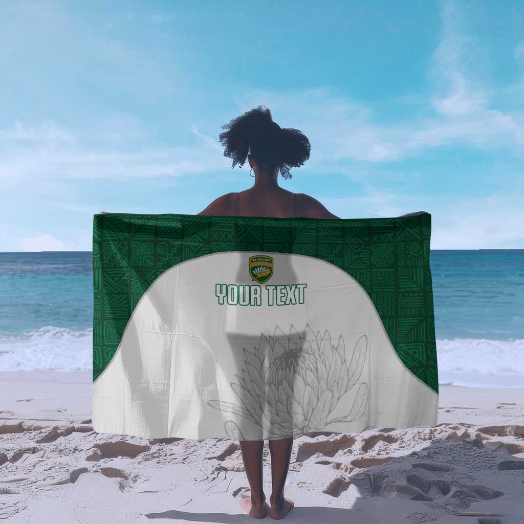Custom Afro South Africa Cricket Sarong Go Proteas - African Pattern LT15