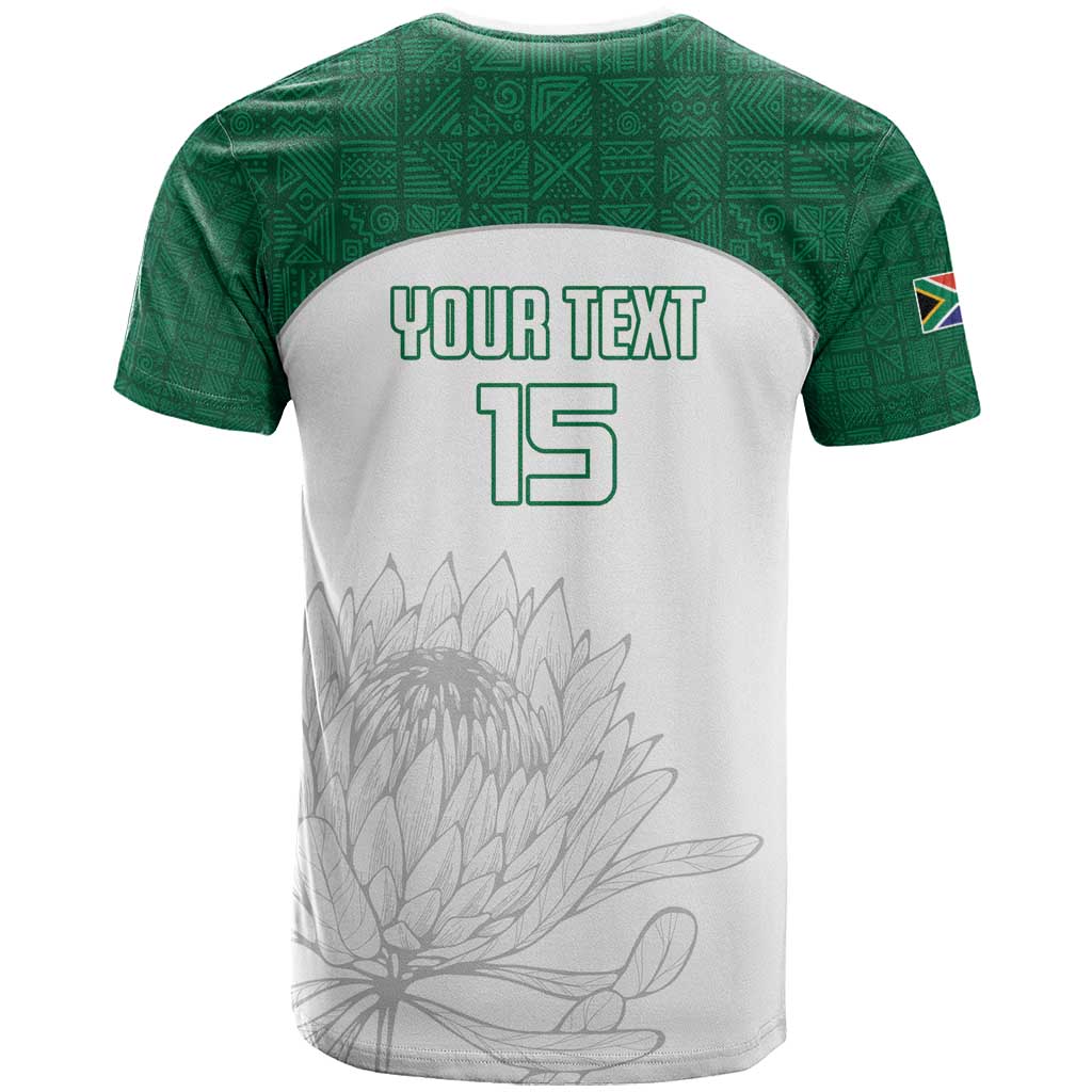 Custom Afro South Africa Cricket T shirt Go Proteas - African Pattern LT15