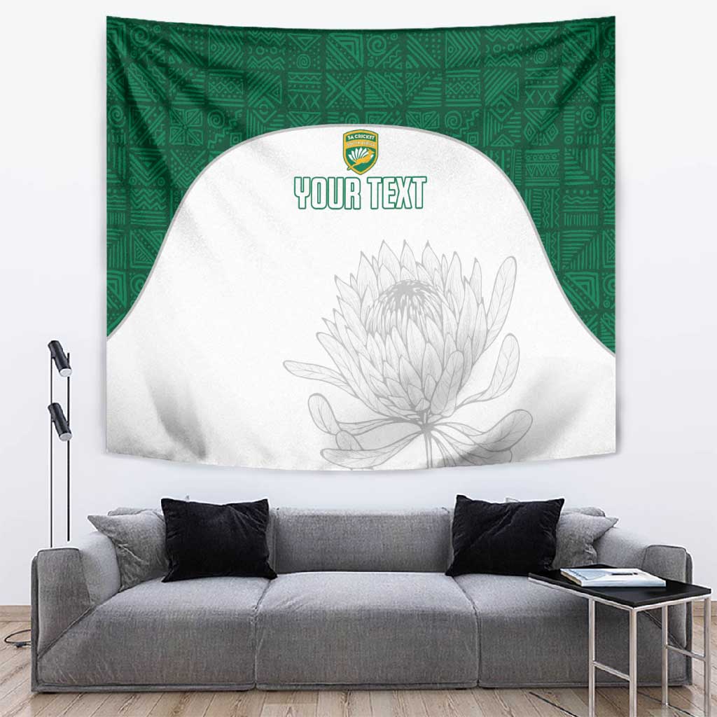 Custom Afro South Africa Cricket Tapestry Go Proteas - African Pattern LT15