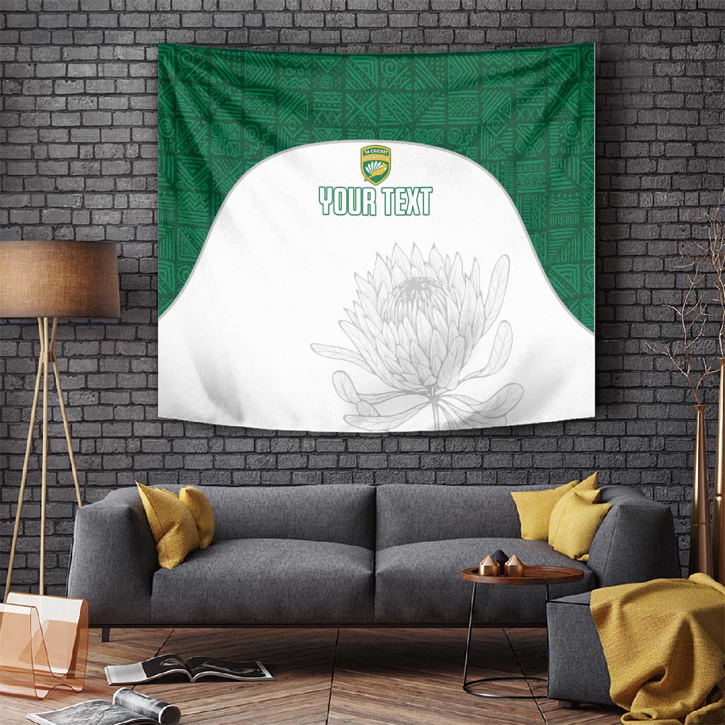 Custom Afro South Africa Cricket Tapestry Go Proteas - African Pattern LT15