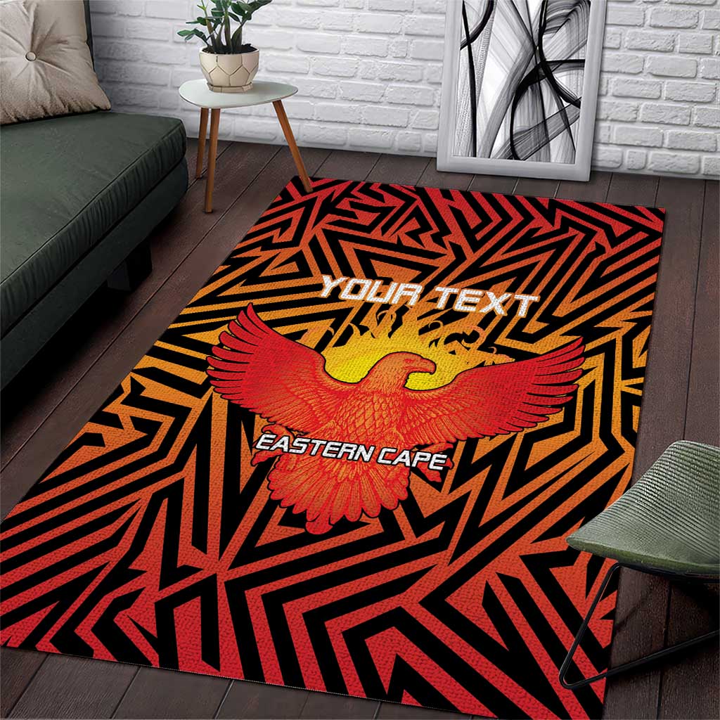 Custom Afro South Africa Cricket Area Rug Eastern Cape - Go Sunrisers LT15