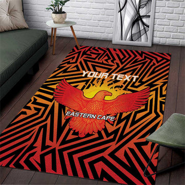 Custom Afro South Africa Cricket Area Rug Eastern Cape - Go Sunrisers LT15