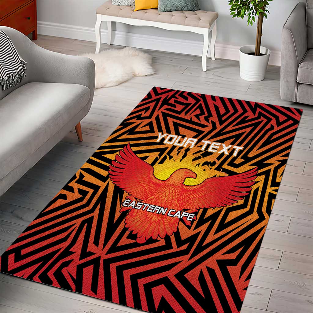 Custom Afro South Africa Cricket Area Rug Eastern Cape - Go Sunrisers LT15