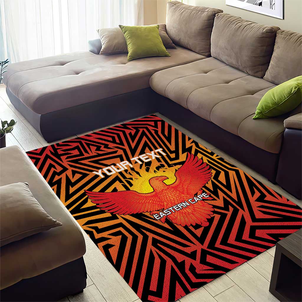 Custom Afro South Africa Cricket Area Rug Eastern Cape - Go Sunrisers LT15
