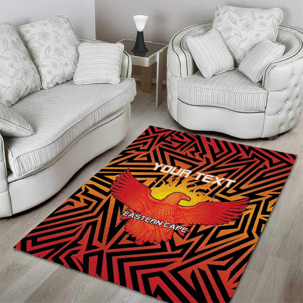 Custom Afro South Africa Cricket Area Rug Eastern Cape - Go Sunrisers LT15