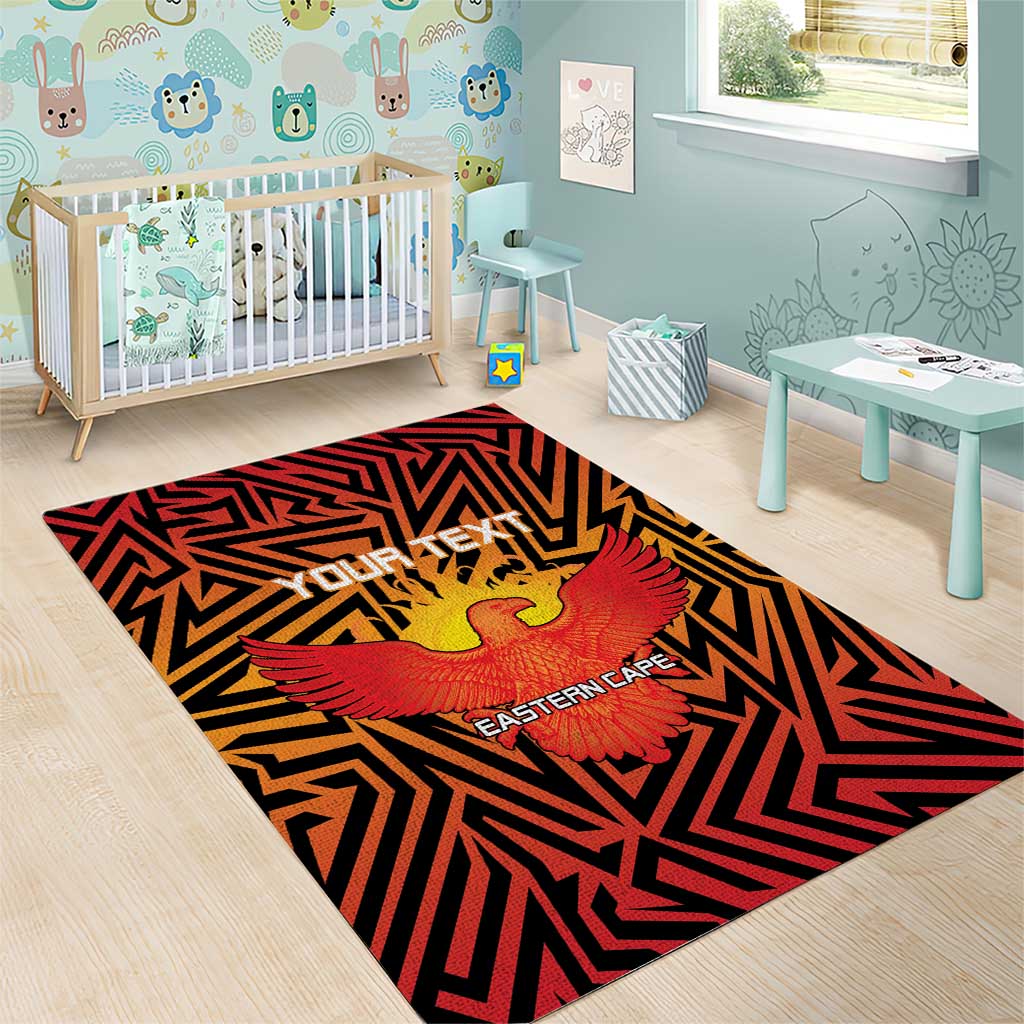 Custom Afro South Africa Cricket Area Rug Eastern Cape - Go Sunrisers LT15