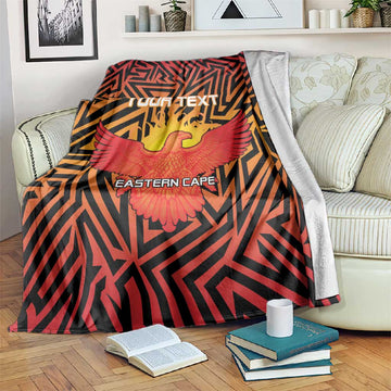 Custom Afro South Africa Cricket Blanket Eastern Cape - Go Sunrisers LT15