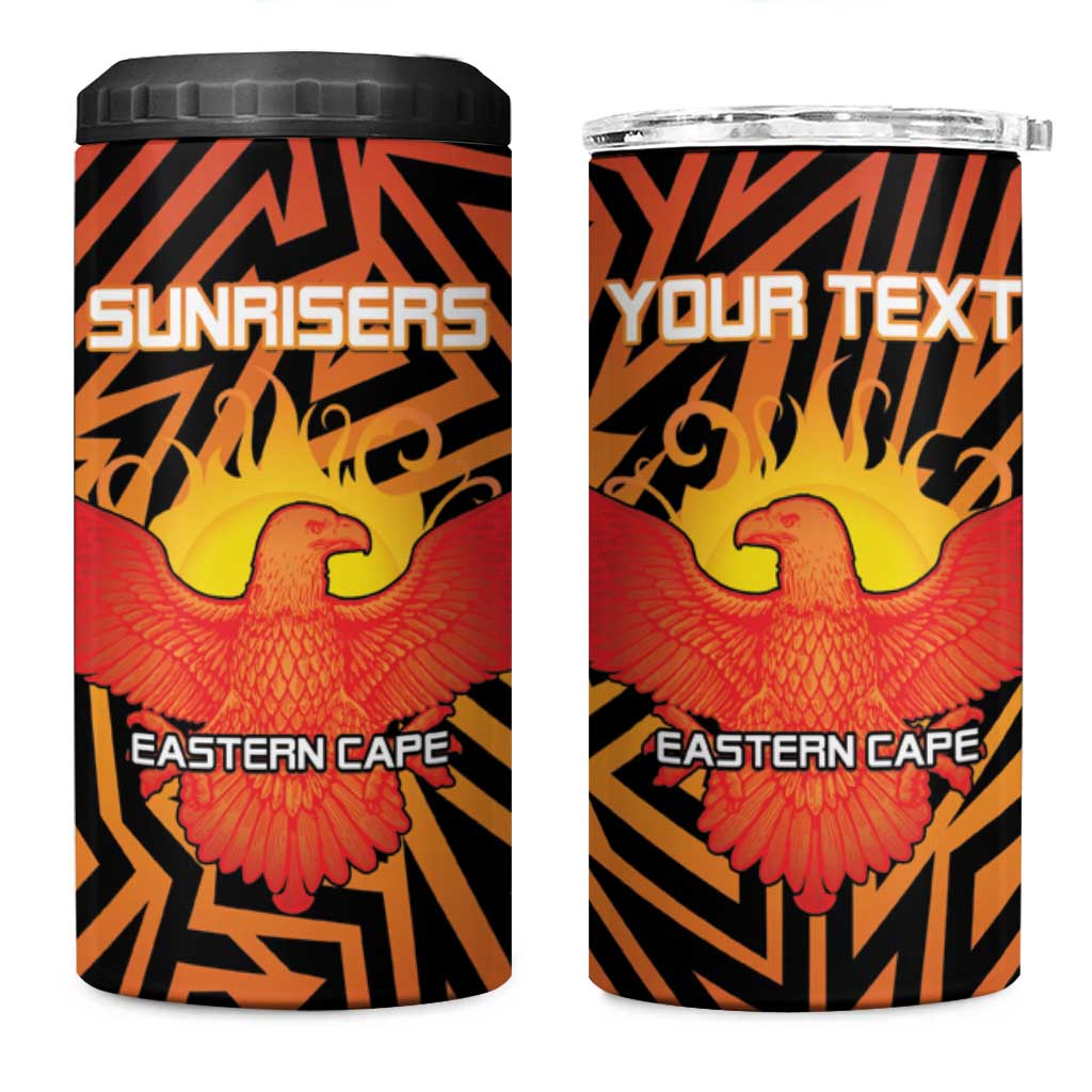Custom Afro South Africa Cricket 4 in 1 Can Cooler Tumbler Eastern Cape - Go Sunrisers LT15