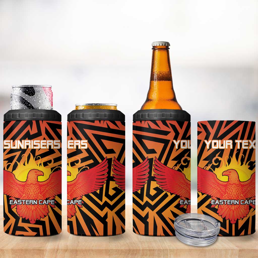 Custom Afro South Africa Cricket 4 in 1 Can Cooler Tumbler Eastern Cape - Go Sunrisers LT15