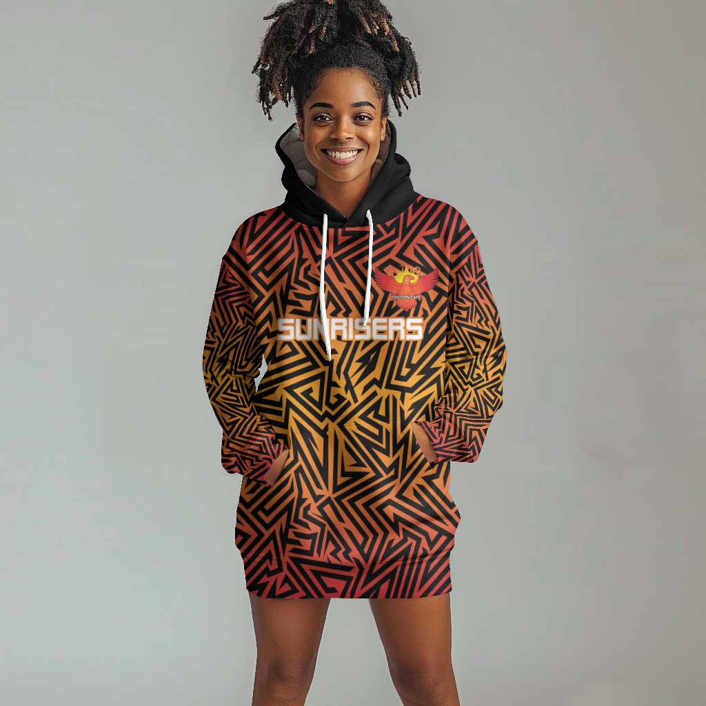 Custom Afro South Africa Cricket Hoodie Dress Eastern Cape - Go Sunrisers LT15