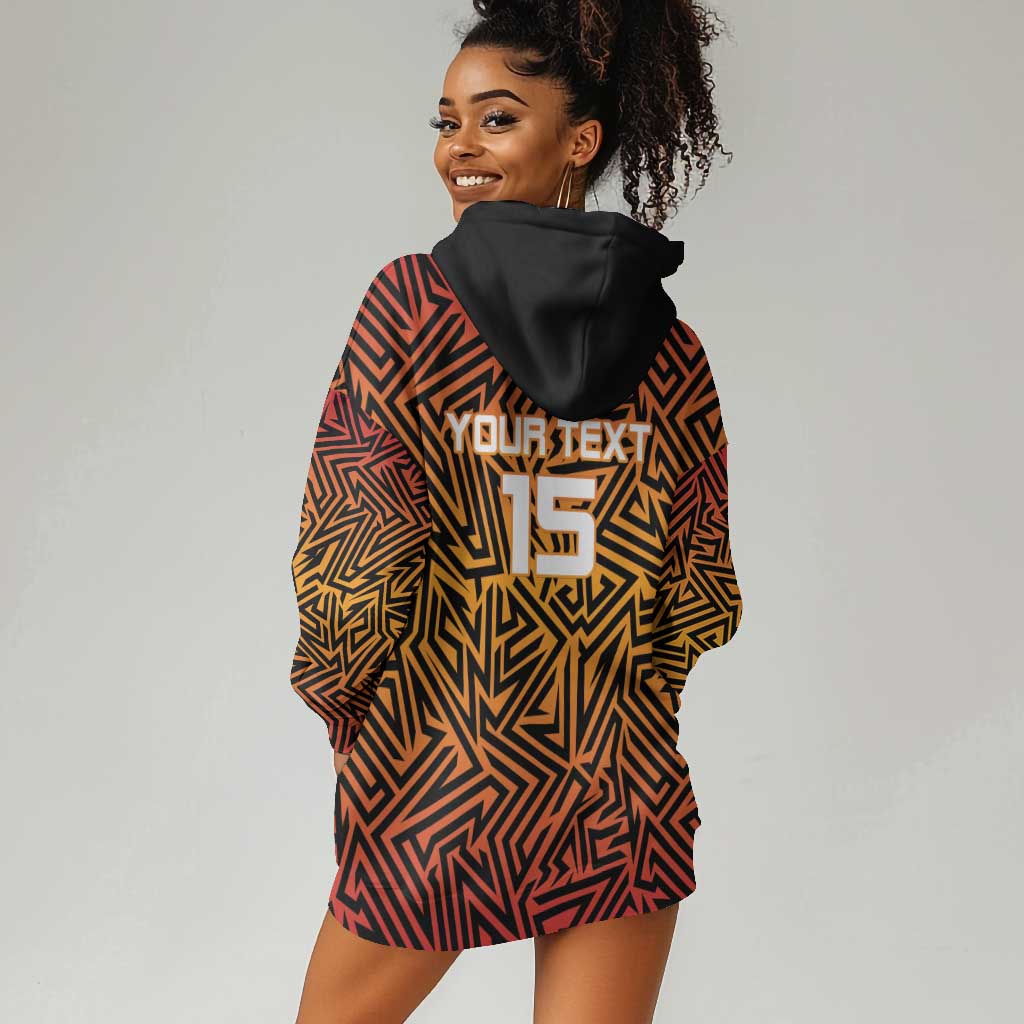 Custom Afro South Africa Cricket Hoodie Dress Eastern Cape - Go Sunrisers LT15