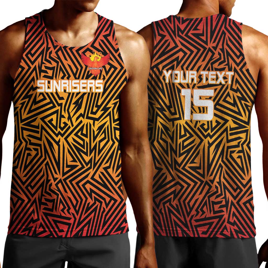 Custom Afro South Africa Cricket Men Tank Top Eastern Cape - Go Sunrisers LT15