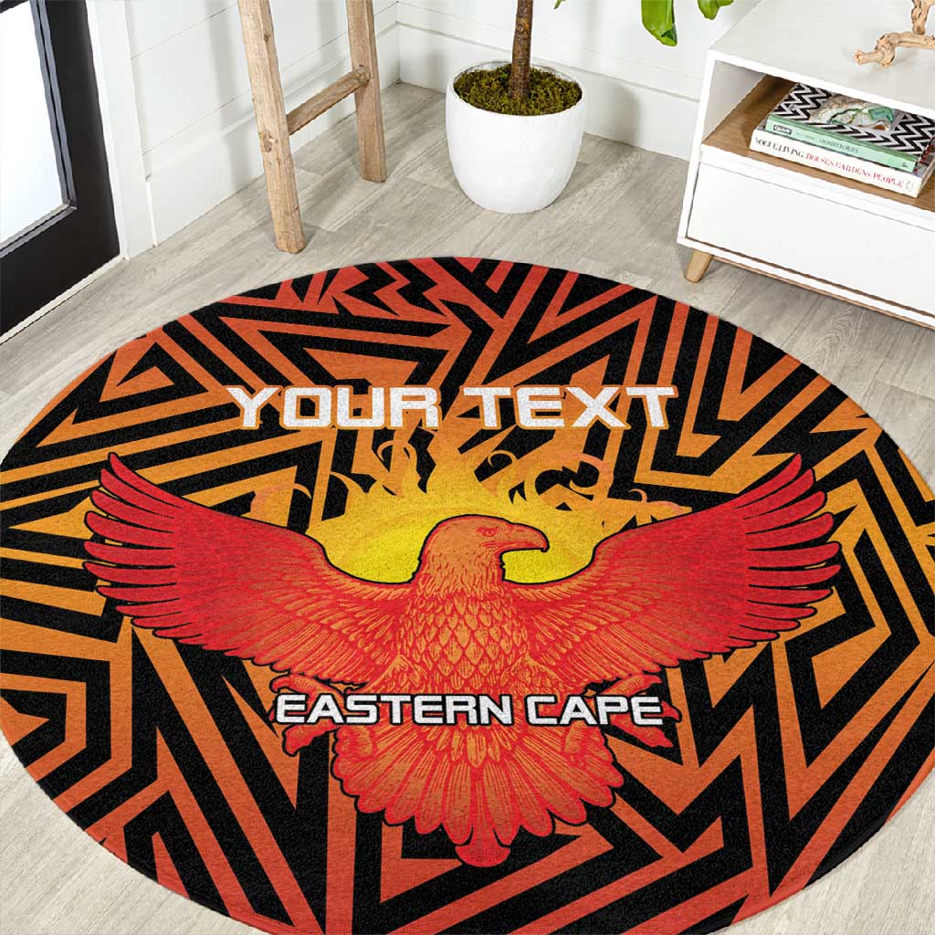 Custom Afro South Africa Cricket Round Carpet Eastern Cape - Go Sunrisers LT15