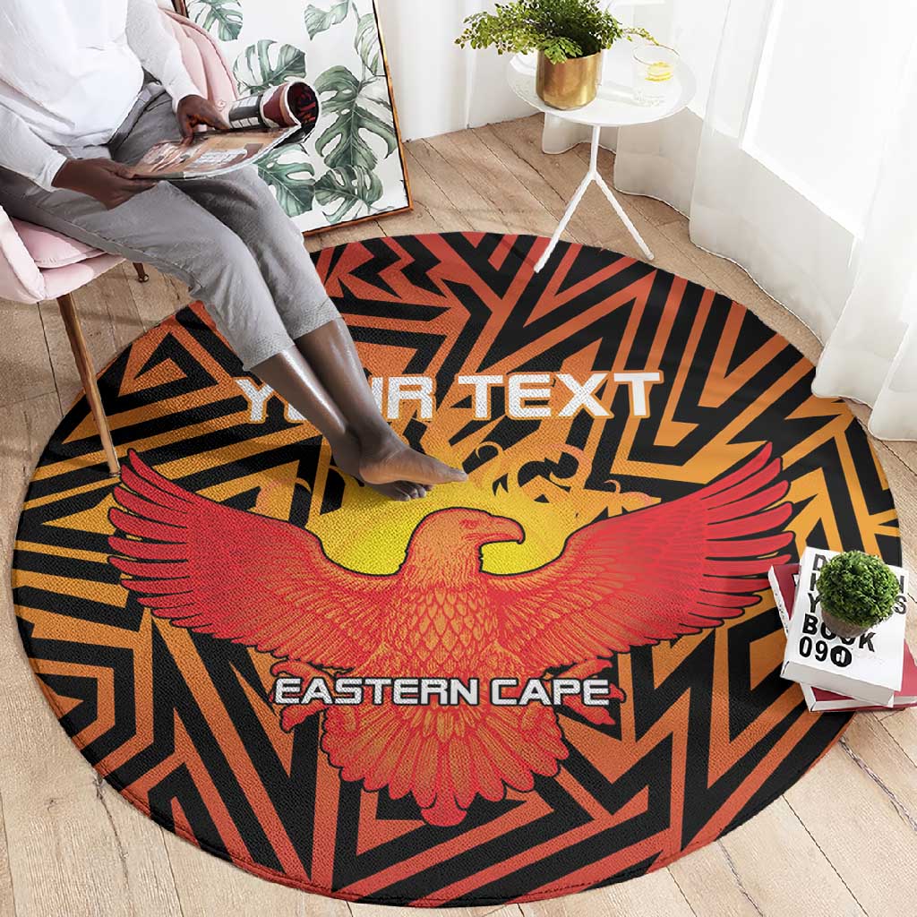 Custom Afro South Africa Cricket Round Carpet Eastern Cape - Go Sunrisers LT15