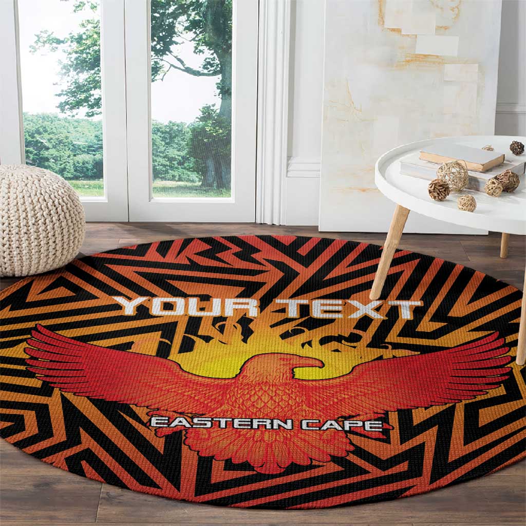 Custom Afro South Africa Cricket Round Carpet Eastern Cape - Go Sunrisers LT15