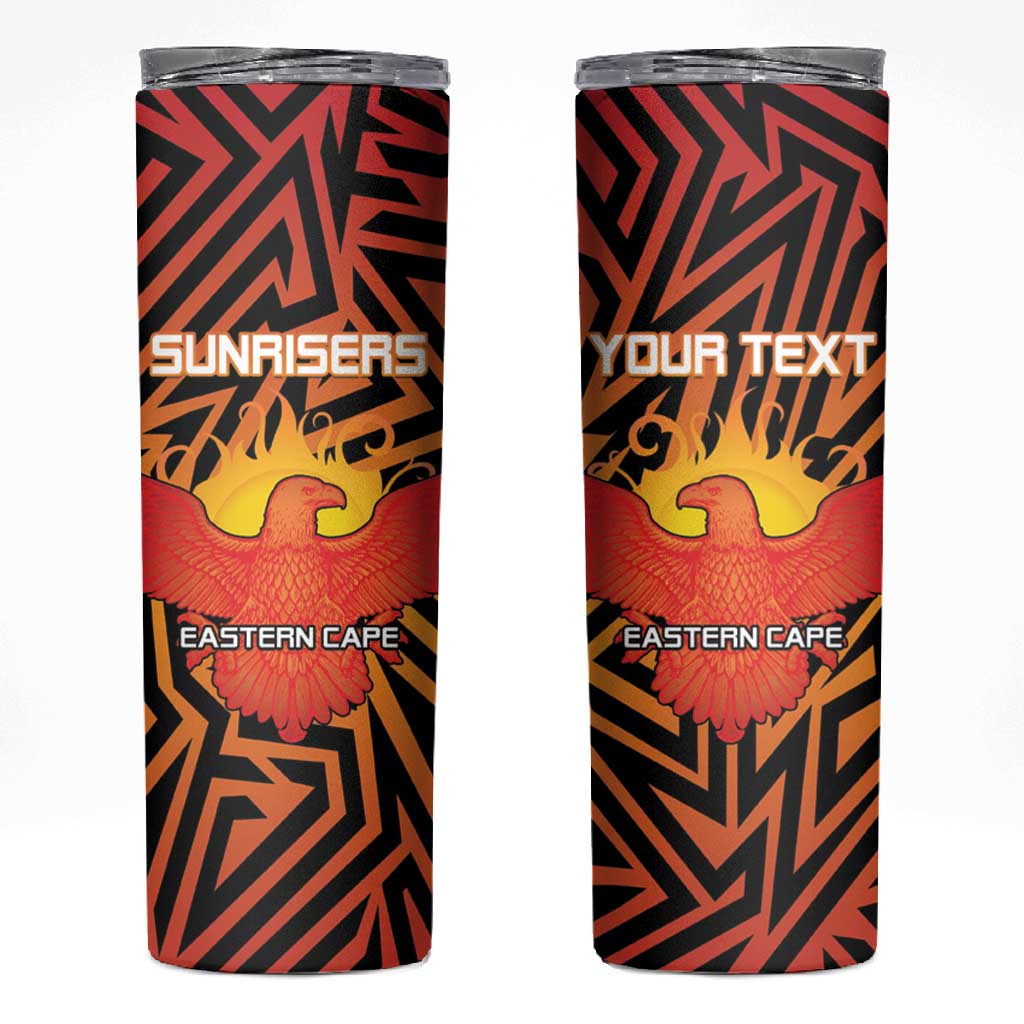 Custom Afro South Africa Cricket Skinny Tumbler Eastern Cape - Go Sunrisers LT15