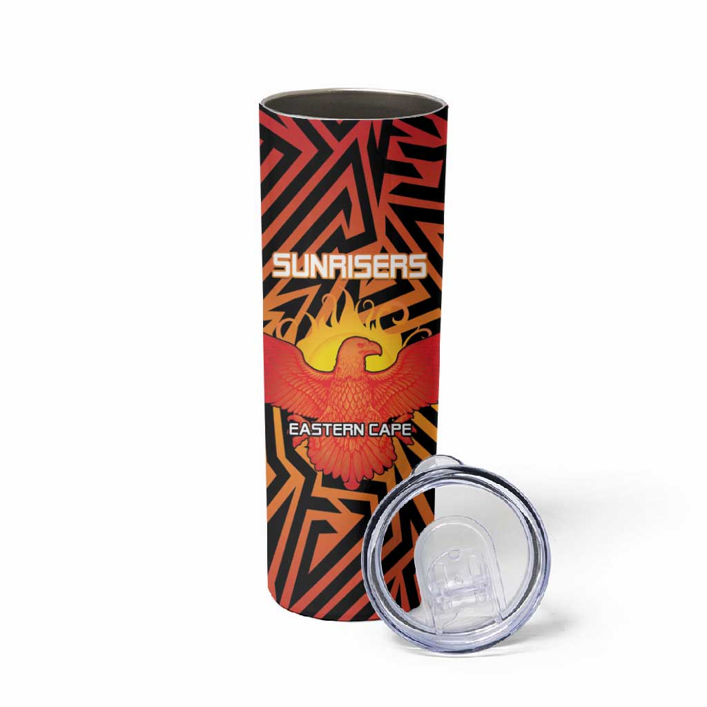 Custom Afro South Africa Cricket Skinny Tumbler Eastern Cape - Go Sunrisers LT15