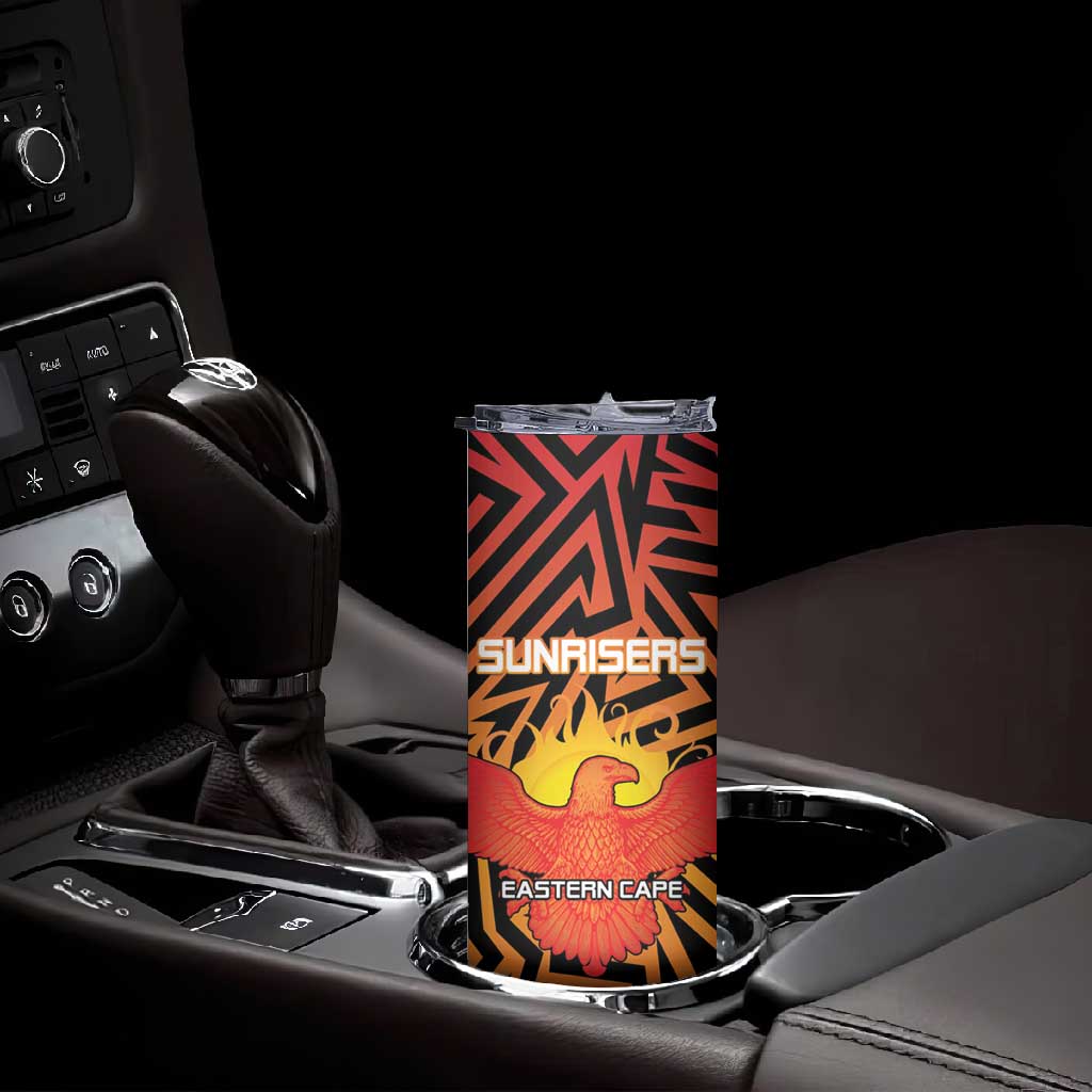 Custom Afro South Africa Cricket Skinny Tumbler Eastern Cape - Go Sunrisers LT15